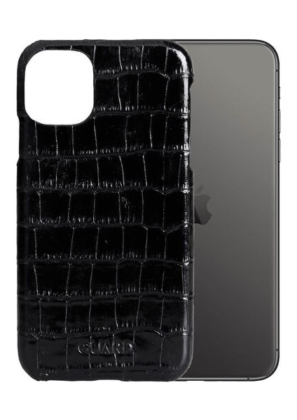Siyah Croco iPhone 11 Hakiki Deri Telefon Kılıfı fiyatları