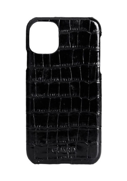 Siyah Croco iPhone 11 Hakiki Deri Telefon Kılıfı modelleri