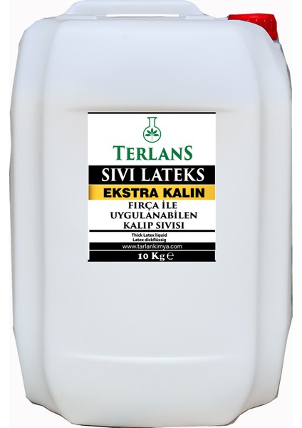 Terlans Ekstra Kalın Sıvı Lateks 10 kg Fırça ile Sürülebilir Kalıp Sıvısı Thick Liquid Latex