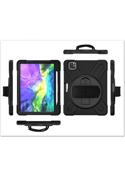 iPad Air 4. Nesil 10.9 Kılıf Shockproof 3 Katmanlı Standlı Zırh Kılıf Kalem Yerli fırsatları