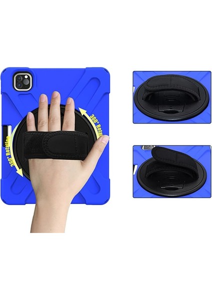 iPad Air 4. Nesil 10.9 Kılıf Shockproof 3 Katmanlı Standlı Zırh Kılıf Kalem Yerli modelleri