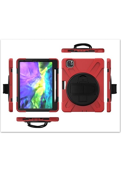 iPad Air 4. Nesil 10.9 Kılıf Shockproof 3 Katmanlı Standlı Zırh Kılıf Kalem Yerli fiyatları