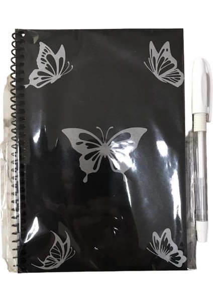 Kıddyworld Siyah Defter 14X20 40 Yaprak + Beyaz Kalem Hediyeli