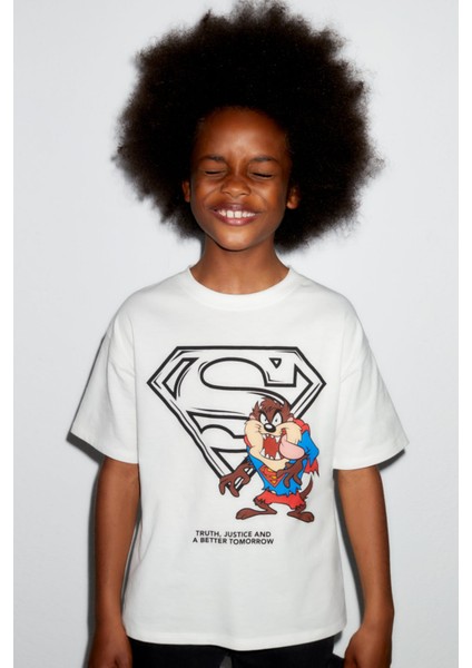 Unisex Süper Tazmanya Canavarı 100. Yıl Özel Baskılı T-Shirt