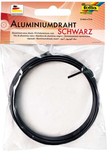 Alüminyum Tel 2 Mm. x 5 Metre Siyah