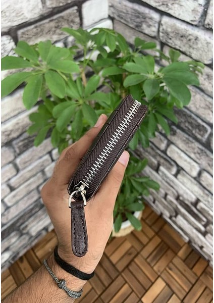Kahverengi Croco Baskılı Fermuarlı Portföy Cüzdan modelleri