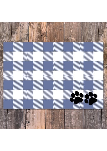 Vinil Kaymaz Tabanlı Keçe Baskılı Evcil Hayvan Pet Mama Paspası 30x45