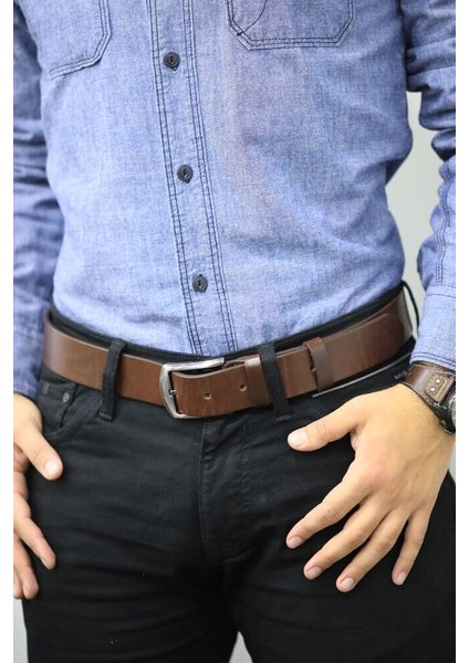 Kahverengi Deri Kemer