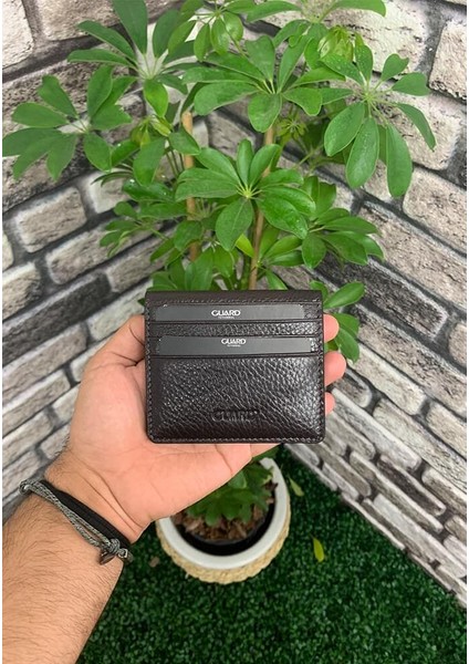 Kahverengi Patlı Tasarım Deri Kartlık modelleri