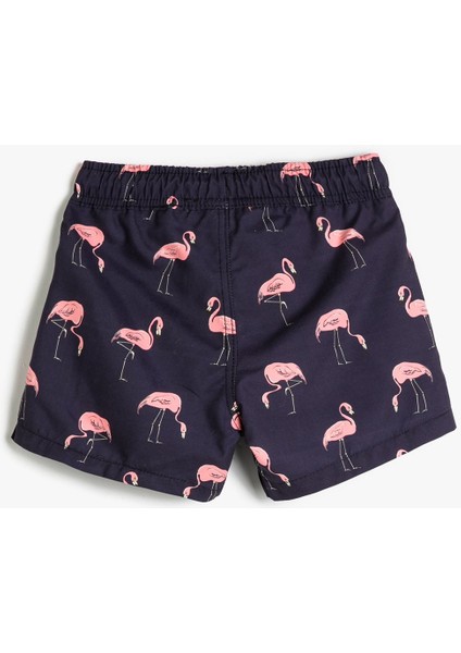 Koton Erkek Çocuk Flamingo Baskılı Beli Bağlamalı Deniz Şortu 3SKB00037BW fiyatları