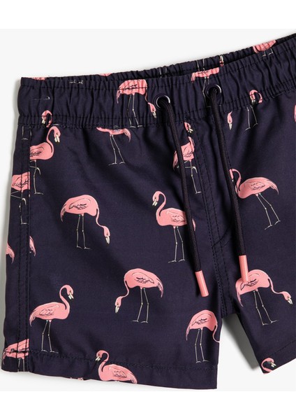 Koton Erkek Çocuk Flamingo Baskılı Beli Bağlamalı Deniz Şortu 3SKB00037BW modelleri