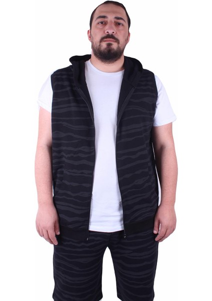Mocgrande Büyük Beden Unisex Yelek 23600 Siyah