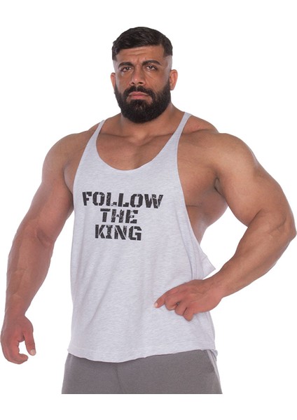 Kingsize Follow The King Antrenman Atleti Ön Baskılı Açık Gri Melanj fiyatları