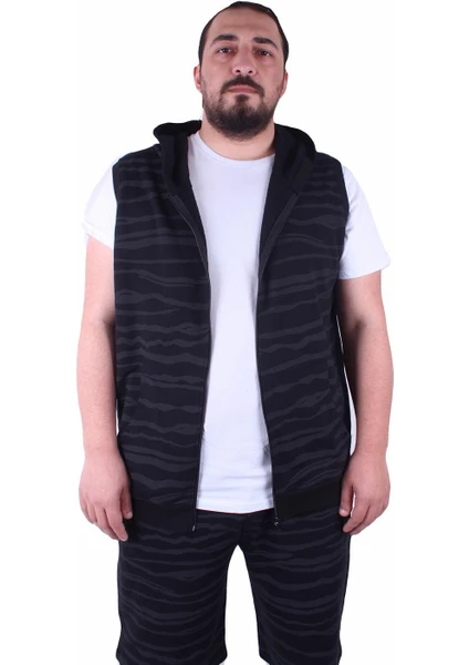 Moc Grande Mocgrande Büyük Beden Unisex Yelek 23600 Siyah