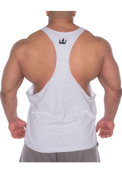 Kingsize Follow The King Antrenman Atleti Ön Baskılı Açık Gri Melanj fırsatları