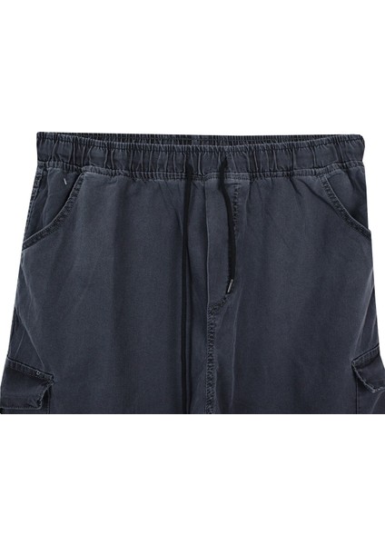 Kargo Cepli Büyük Beden Kot Jogger Pantolon Antrasit