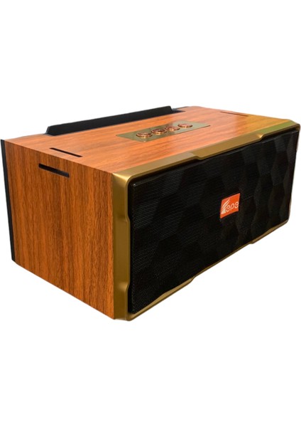 Fp-35 Gerçek Ahşap Standlı Taşınabilir Bluetooth Hoparlör Fm Radyo Surround 15 Watt 4000MAH indirimleri