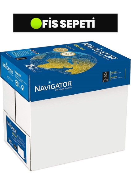 Navıgator Fotokopi Kağıdı A4 160GR Offıce Card 1 Koli 5 Paket