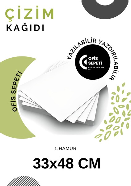 33X48 Çizim Kağıdı 200 gr 1.hamur 200 Adet