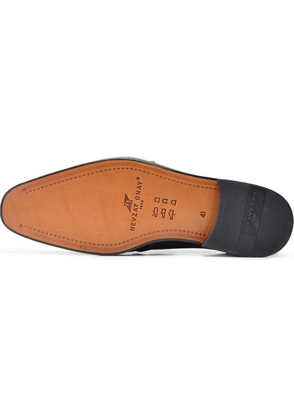 Siyah Kroko Loafer Erkek Ayakkabı -82901-