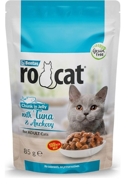 Ton Balıklı ve Hamsili Yetişkin Kedi Pouch Mama 85 gr