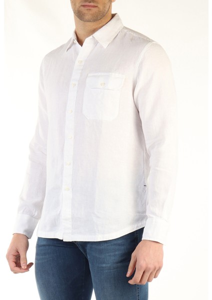 Normal Beyaz Düz Erkek Gömlek M4082A00081388B Shirts Regular fiyatları