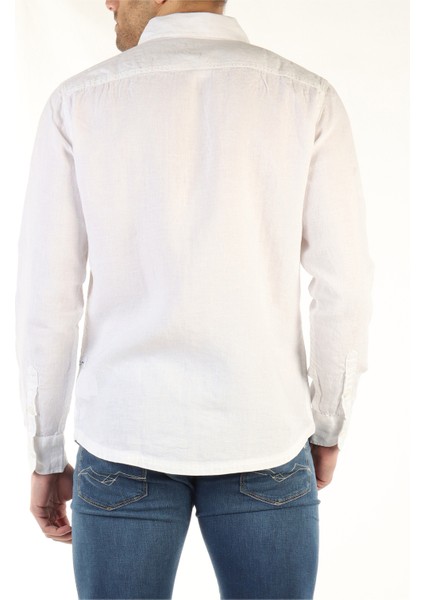 Normal Beyaz Düz Erkek Gömlek M4082A00081388B Shirts Regular modelleri