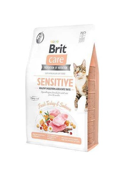 Hipoalerjenik Sensitive Hindi ve Somonlu Tahılsız Hassas Kedi Maması 7 kg