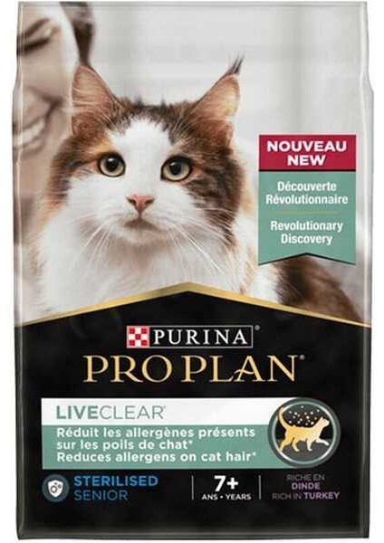Liveclear Kısırlaştırılmış Yaşlı Kedi Maması Hindili 1,4 kg