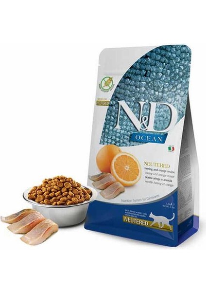 Nd Ocean Ringa Balıklı ve Portakallı Kısır Kedi Maması 5 kg fiyatları