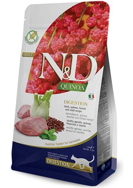 Quinoa Digestion Kuzulu Kinoalı Yetişkin Kedi Aması 1,5kg