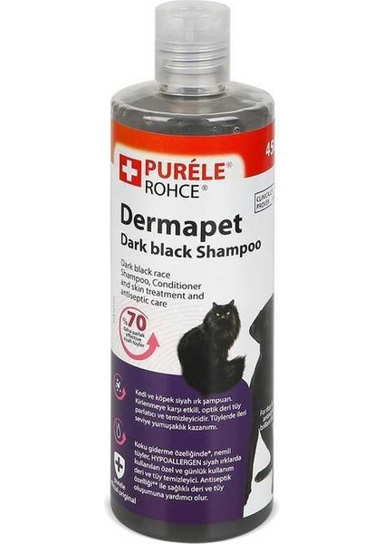 Dermapet Siyah Irk Kedi ve Köpek Için Dermatolojik Etkili Kremli Şampuan 450 ml
