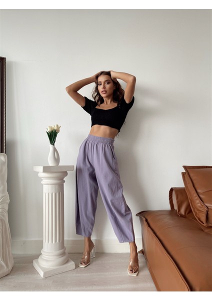 Gabardin Kumaş Balon Pantolon