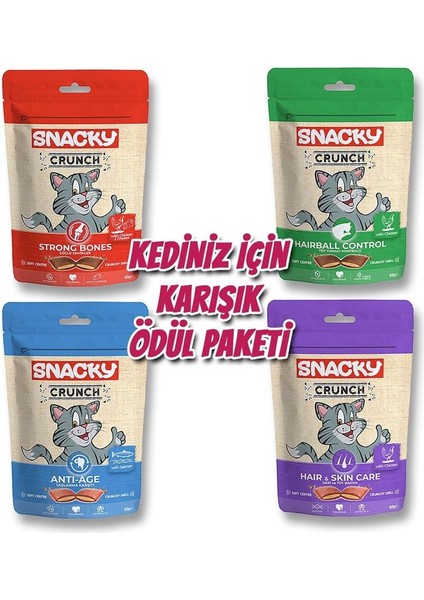 Crunch Kedi Ödül Maması - 4'lü Karma Paket