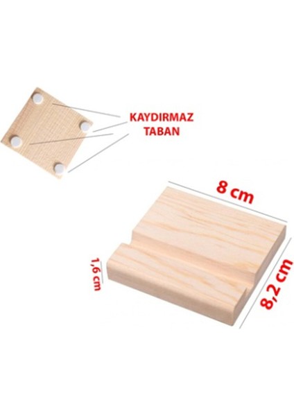 %100 Doğal Ahşap Altı Kaydırmaz Cep Telefonu ve Tablet Standı modelleri