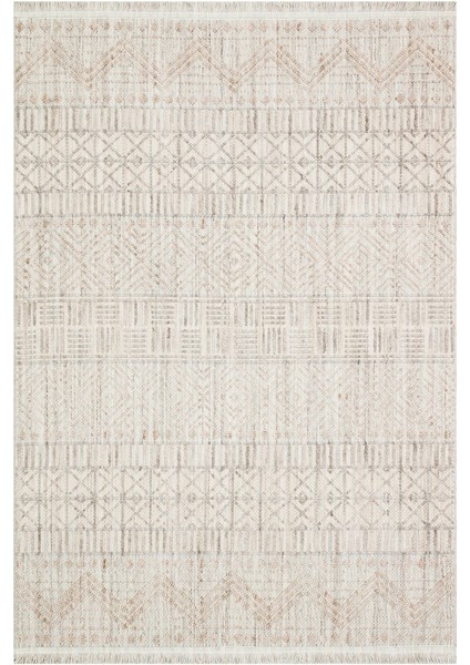 Cozy Czy 02 Grey Beıge Hav Toz Vermez Modern Örgü Dokuma Makine Halısı