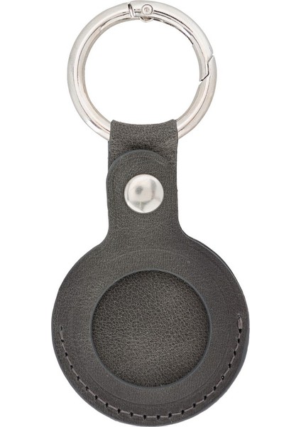 Apple Airtag Uyumlu Deri Anahtarlık Arta TN18EF Gri