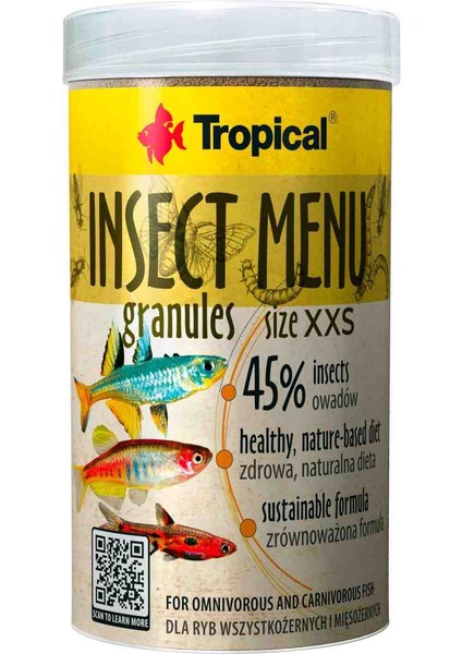 Insect Menü Granül Xxs Böcek Özlü Balık Yemi