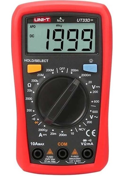 UT33D+ 600V 10A Dijital Multimetre - Ncv