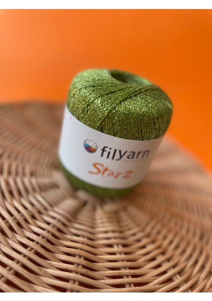 Özel Simli Ip Serisi - Punch, Amigurumi, Süsleme, Supla, Paketleme Ipi Açık Yeşil