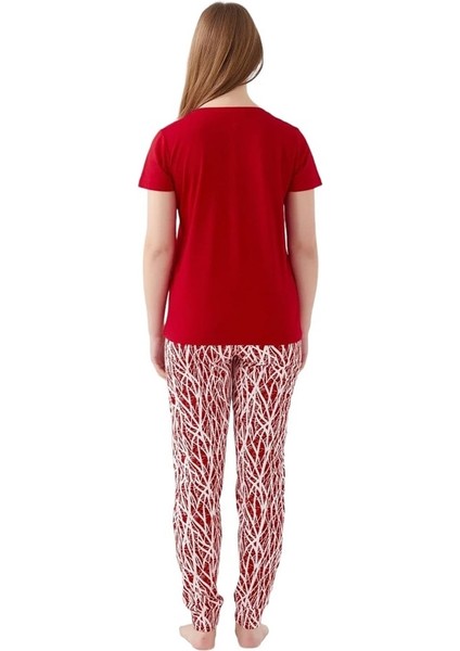 Sıfır Yaka Pamuklu Kısa Kol Bayan Pijama Takım fiyatları