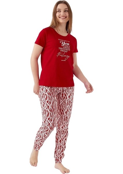 Sıfır Yaka Pamuklu Kısa Kol Bayan Pijama Takım modelleri