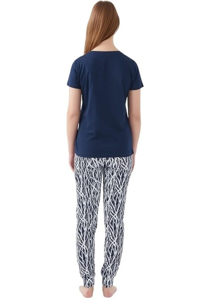 Sıfır Yaka Pamuklu Kısa Kol Bayan Pijama Takım fiyatları