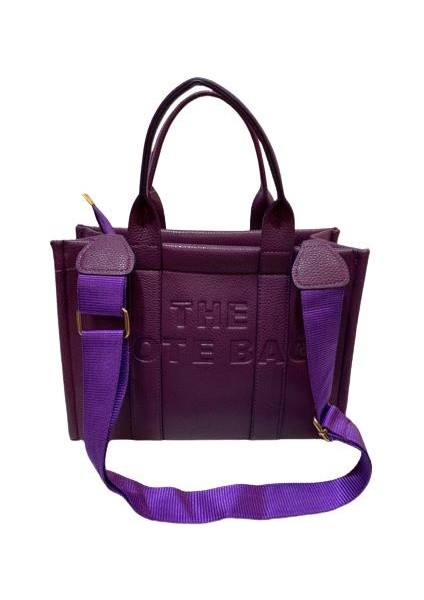 Kadın Mor Çapraz Askılı Fermuarlı The Tote Bag Omuz Çantası