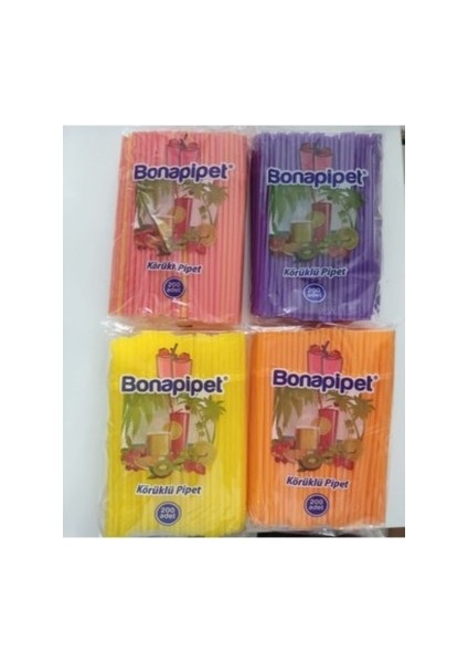 Körüklü Pipet 200 Adet Sarı