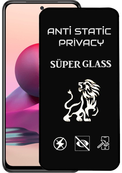Xiaomi Redmi Note 10S Tam Kaplayan Anti Statik Hayalet Süper Cam Ekran Koruyucu
