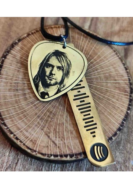 Kurt Cobain Pena ve Spotify Kolye Set.