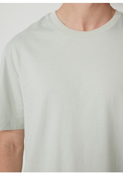 Bisiklet Yaka Düz Yeşil Erkek T-Shirt DT10310_DENIM Trip Bisiklet Yaka Re fırsatları