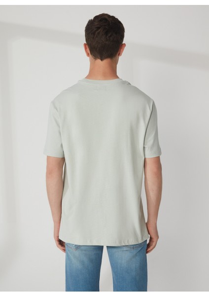 Bisiklet Yaka Düz Yeşil Erkek T-Shirt DT10310_DENIM Trip Bisiklet Yaka Re indirimleri