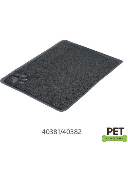 Kedi Tuvaleti Önü Paspas 45×37CM Antrasit